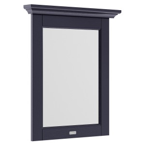 Old London Twilight Blue 600mm (w) x 694mm (h) x 58mm (d) Flat Mirror with Decorative Top Moulding