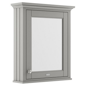Old London Storm Grey 600mm (w) x 752mm (h) x 193mm (d) Mirror Storage Cabinet