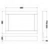 Old London Timeless Sand 700mm (w) Bath End Panel - Technical Drawing