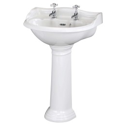 Chancery 500mm 2 Tap Hole Basin & Pedestal