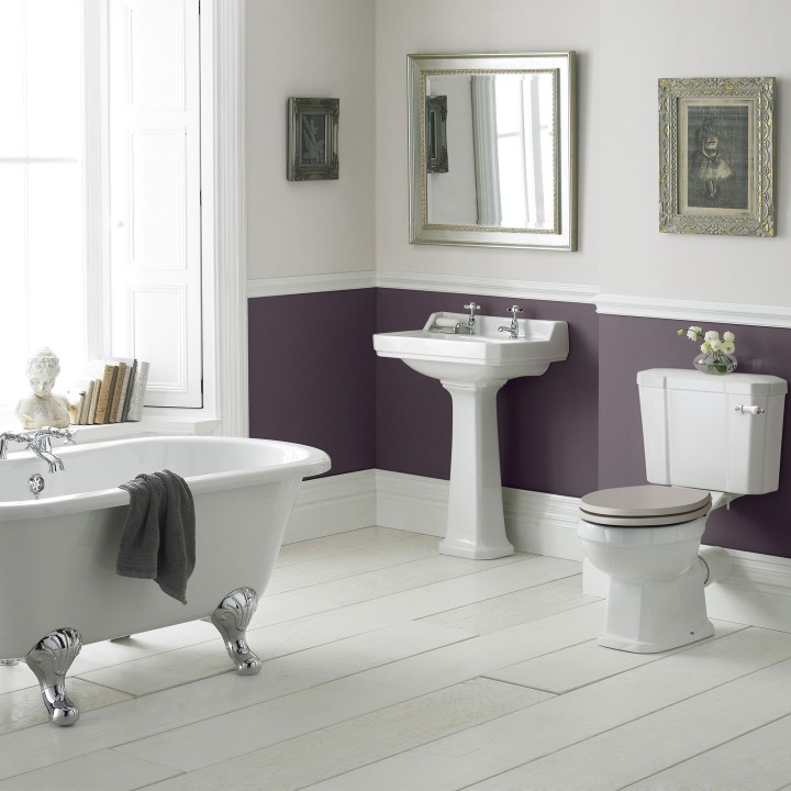 Richmond 560mm 2 Tap Hole Basin & Pedestal - Insitu