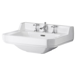 Richmond 560mm (w) x 266mm (h) x 450mm (d) Wall Mounted Basin (3 Tap Holes)