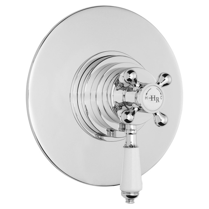 Topaz White Dual Concealed Shower Valve