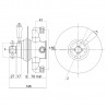 Topaz White Dual Concealed Shower Valve - Technical Drawing