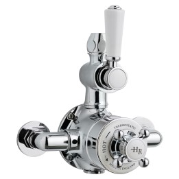 Topaz Chrome Thermostatic Twin Exposed Valve