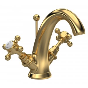 Brushed Brass Mono Basin Mixer