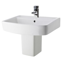Bliss 520mm(w) Basin & Semi Pedestal (1 Tap Hole)