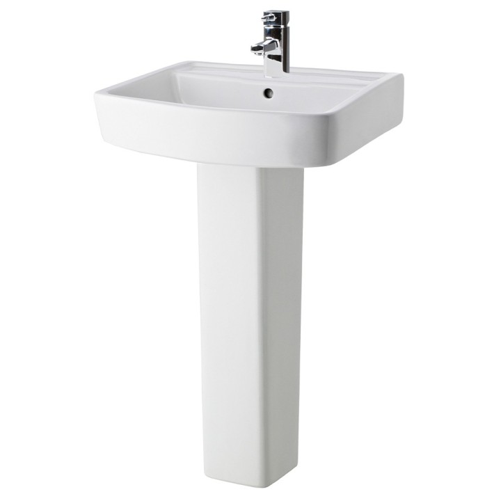 Bliss 520mm(w) x 810mm(h) Basin & Pedestal (1 Tap Hole)