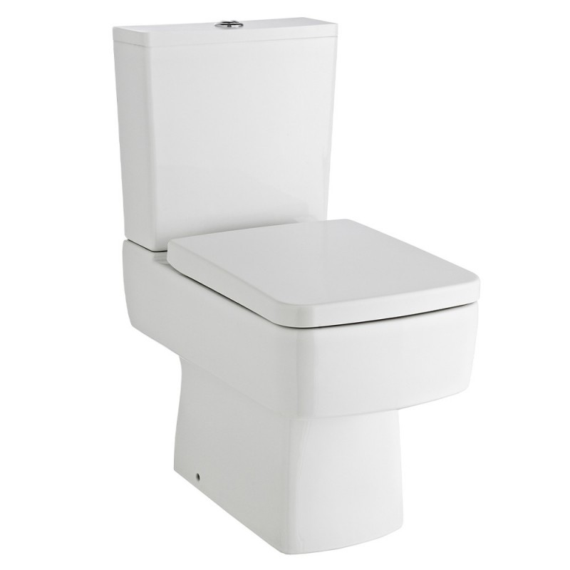 Bliss 374mm(w) x 785mm(h) Semi-Flush to Wall Compact Back to Wall Toilet (Optional Seats)
