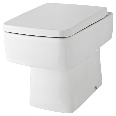 Bliss 350mm(w) x 400mm(h) Square Back to Wall Toilet Pan (Optional Seats)