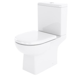 Asselby 410mm(w) x 810mm(h) Close Coupled Toilet (Optional Seat)