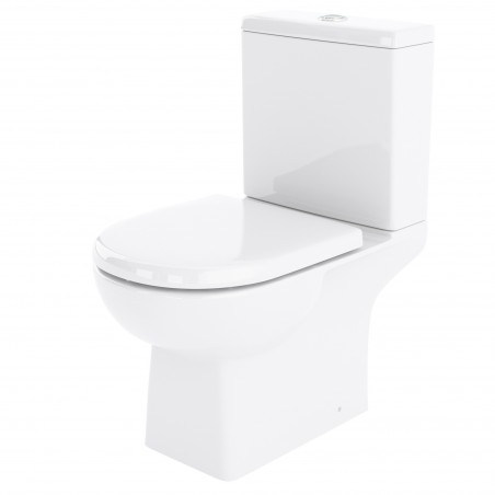 Asselby 410mm(w) x 810mm(h) Close Coupled Toilet (Optional Seat)