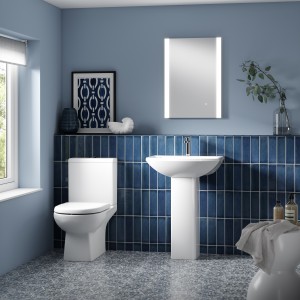 "Asselby" 410mm(w) x 810mm(h) Close Coupled Toilet (Optional Seat)