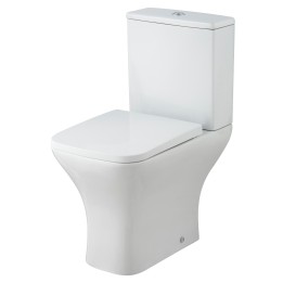 Ava 370mm(w) x 790mm(h) Square Rimless Compact Toilet & Cistern (Includes Soft Close Toilet Seat)