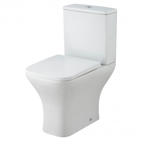 Ava 370mm(w) x 790mm(h) Square Rimless Compact Toilet & Cistern (Includes Soft Close Toilet Seat)