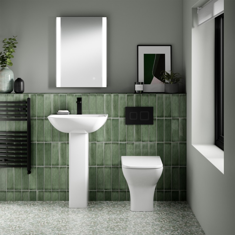 Ava 545mm(w) x 840mm(h) Basin & Pedestal (1 Tap Hole) - Insitu