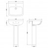 Ava 545mm(w) x 840mm(h) Basin & Pedestal (1 Tap Hole) - Technical Drawing