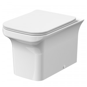Ava Square Back To Wall Toilet Pan & Soft Close Seat