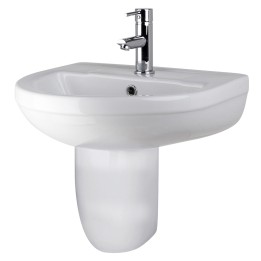 Harmony 500mm(w) Basin & Semi Pedestal (1 Tap Hole)