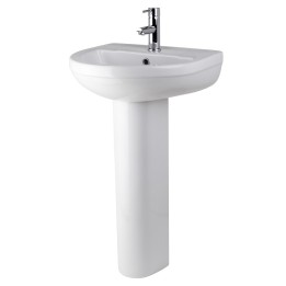 Harmony 500mm(w) x 823mm(h) Basin & Pedestal (1 Tap Hole)