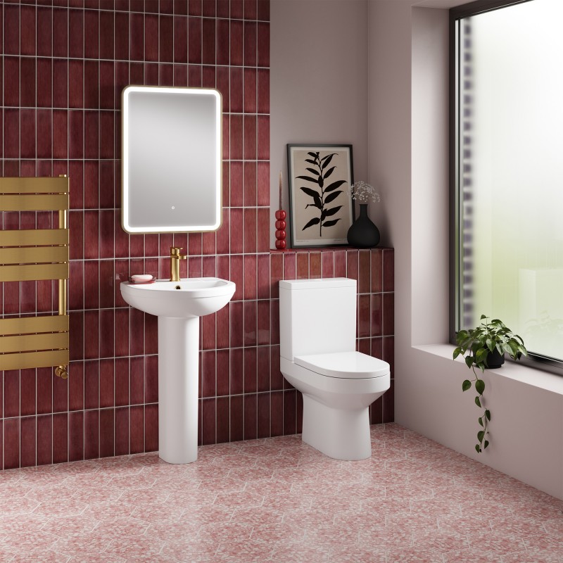 Harmony 500mm(w) x 823mm(h) Basin & Pedestal (1 Tap Hole) - Insitu