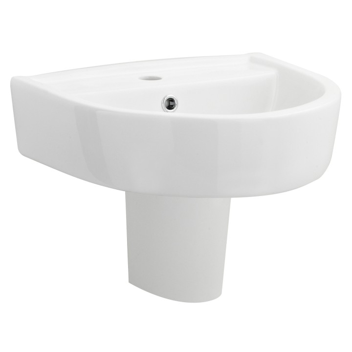 Provost 425mm(w) Basin & Semi Pedestal (1 Tap Hole)