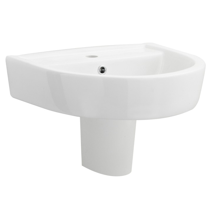 Provost 520mm(w) Basin & Semi Pedestal (1 Tap Hole)