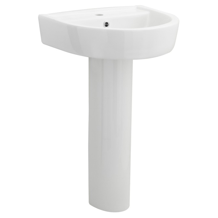 Provost 520mm(w) Basin & Pedestal (1 Tap Hole)