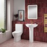 Freya 375mm(w) x 800mm(h) Short Projection Toilet Pan & Cistern (Includes Soft Close Seat) - Insitu