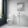 Freya 375mm(w) x 800mm(h) Short Projection Toilet Pan & Cistern (Includes Soft Close Seat) - Insitu