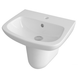 Ambrose 500mm(w) x 415mm(h) Basin & Semi Pedestal (1 Tap Hole)
