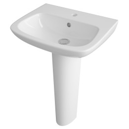 Ambrose 500mm(w) x 805mm(h) Basin & Pedestal (1 Tap Hole)
