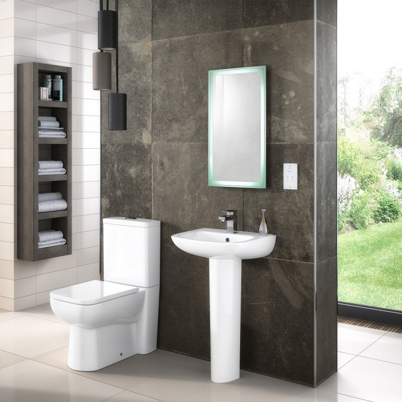 Ambrose 380mm(w) x 825mm(h) Compact Toilet & Cistern (Includes Seat) - Insitu