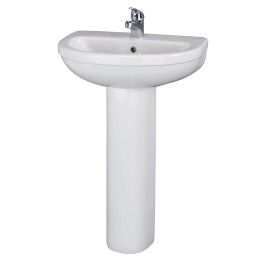 Ivo 550mm(w) x 495mm(h) Basin Pedestal (1 Tap Hole)