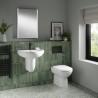 Ivo 360mm(w) x 395mm(h) Back to Wall Toilet Pan (Optional Seats) - Insitu