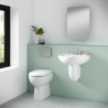 Ivo 360mm(w) x 440mm(h) Comfort Height Back to Wall Toilet (Optional Seats) - Insitu