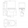 Ivo 375mm(w) x 780mm(h) Comfort Height Toilet & Cistern (Includes Seat) - Technical Drawing