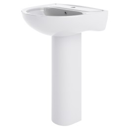 Lawton 550mm(w) x 860mm(h) Basin & Pedestal (1 Tap Hole)