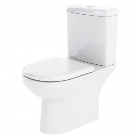 Lawton 395mm(w) x 825mm(h) Close Coupled Toilet & Cistern (Optional Seats)