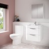 Lawton 395mm(w) x 825mm(h) Close Coupled Toilet & Cistern (Optional Seats) - Insitu