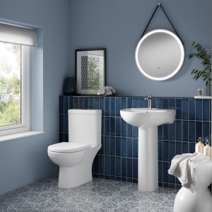 "Lawton" 360mm(w) x 805mm(h) Close Coupled Compact Toilet & Cistern (Optional Seats)