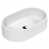 565 x 350mm Oval Ceramic Counter Top Basin - Matt White