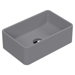 365 x 235mm Rectangle Ceramic Counter Top Basin - Matt Grey