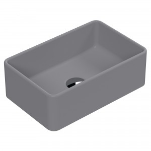 365 x 235mm Rectangle Ceramic Counter Top Basin - Matt Grey