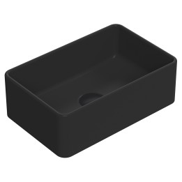 365 x 235mm Rectangle Ceramic Counter Top Basin - Matt Black
