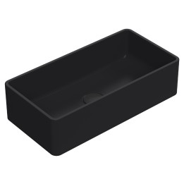 465 x 235mm Rectangle Ceramic Counter Top Basin - Matt Black