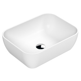 455 x 325mm Square Cermica Counter Top Basin - Matt White