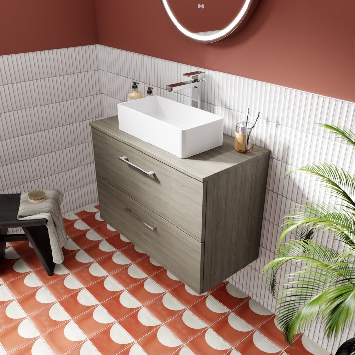 460mm (w) x 120mm (h) x 230mm (d) Counter Top Basin - Insitu