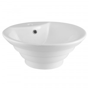 460mm (w) x 200mm (h) x 460mm (d) Round Counter Top Basin With Overflow