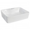 473mm (w) x 135mm (h) x 374mm (d) Square Ceramic Counter Top Basin